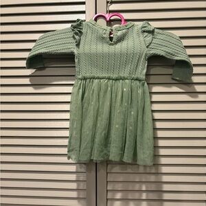 Green Kids Casual Dress